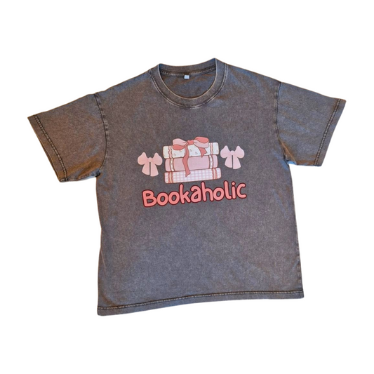 Bookaholic Oversized T-shirt Retro Washed
