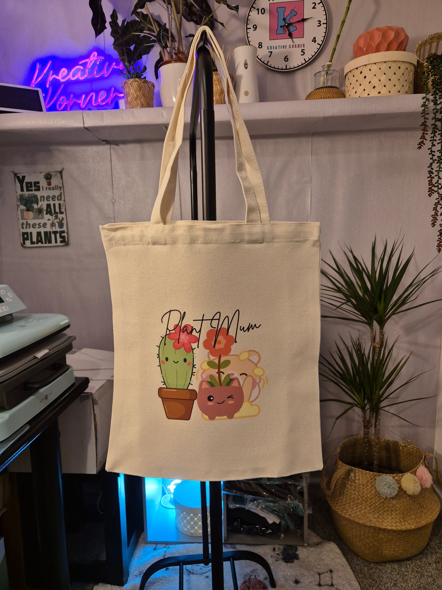 Plant Mum Tote Bag size in cm 35Wx40H Regular