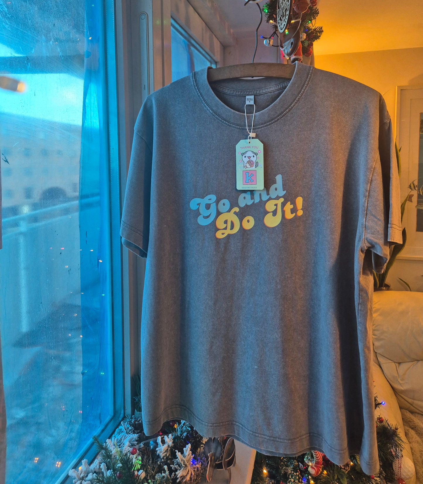 Go and Do it Oversized Retro Washed T-shirt