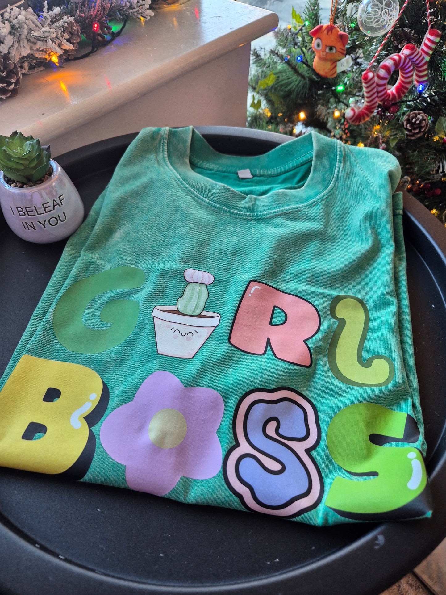 Girl Boss Oversized T-shirt Retro Washed