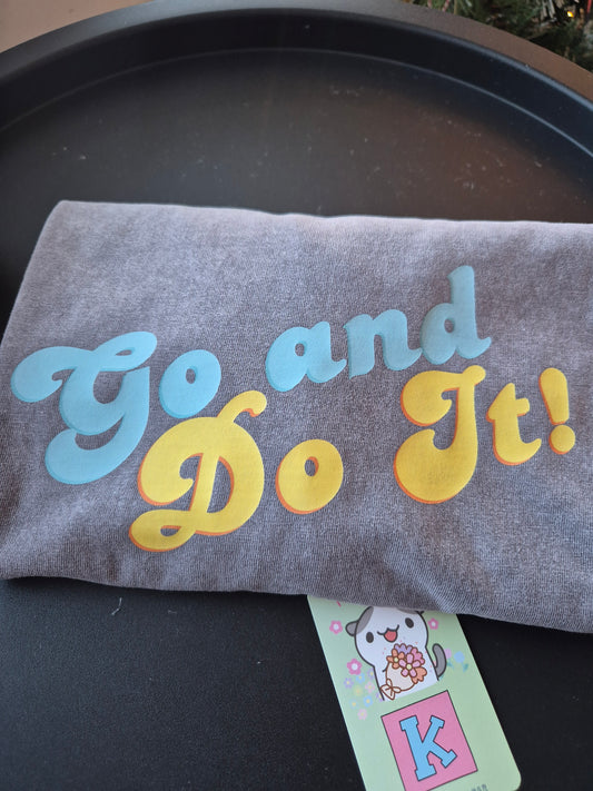 Go and Do it Oversized Retro Washed T-shirt