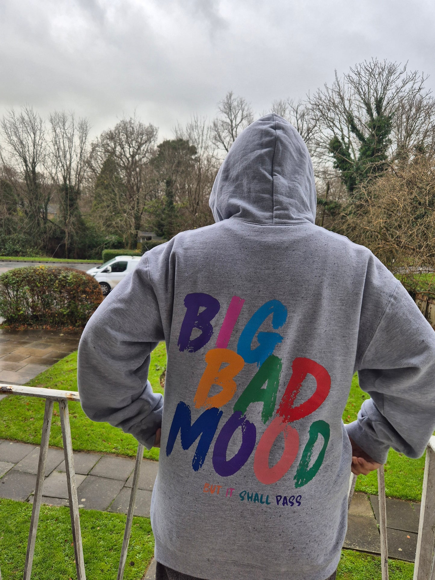 Big Bad Mood Unisex Hoodie in Gray