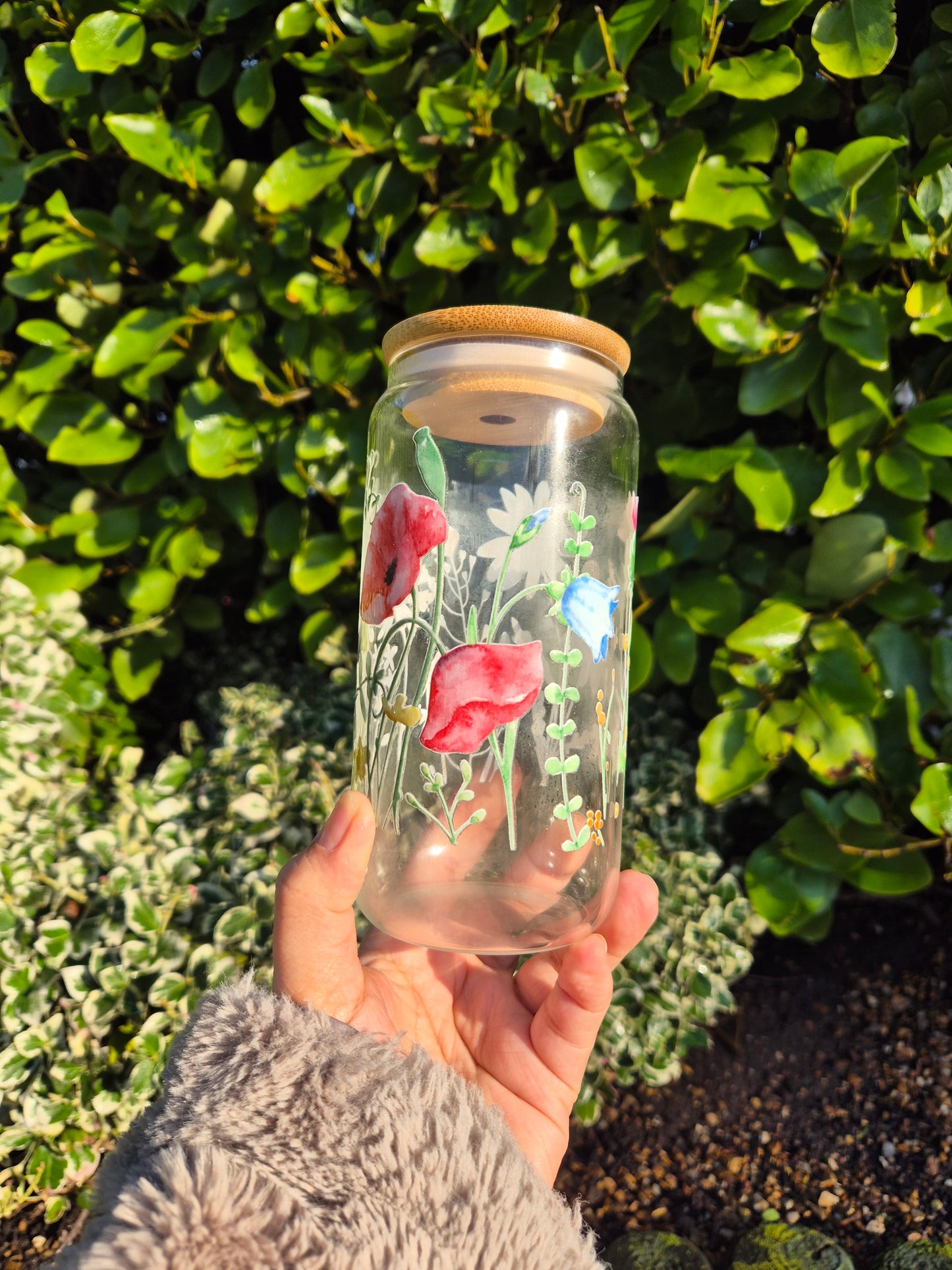 Wildflowers Glass Can 550ml