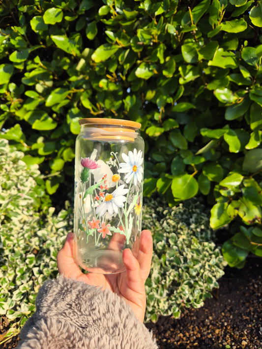 Wildflowers Glass Can 550ml