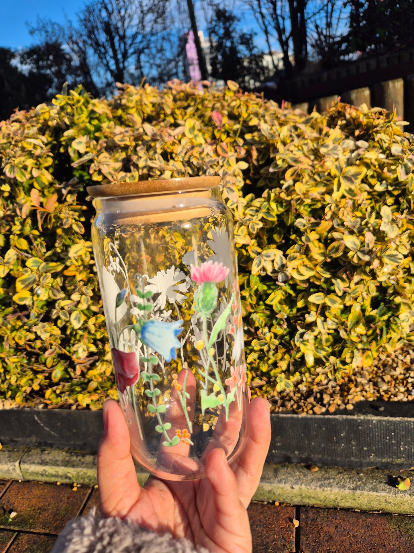 Wildflowers Glass Can 550ml