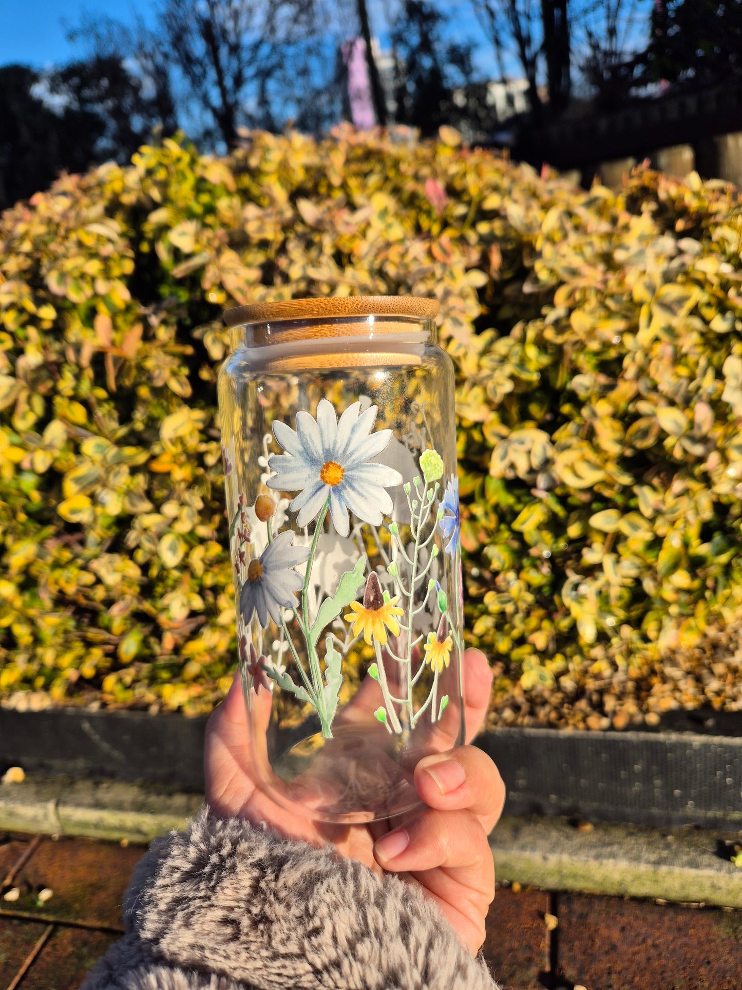 Wildflowers Glass Can 550ml
