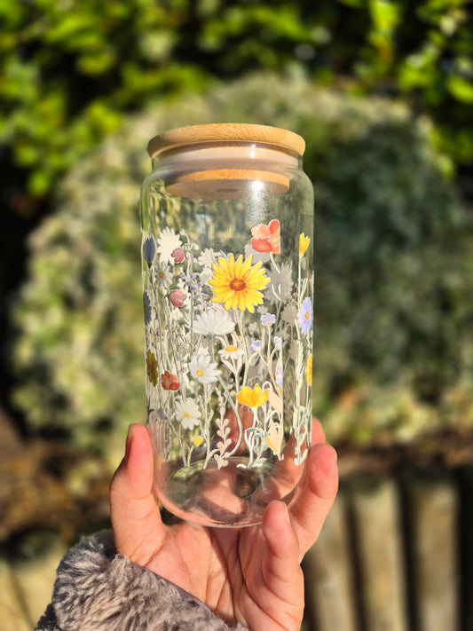 Garden Flowers Glasscan 550ml