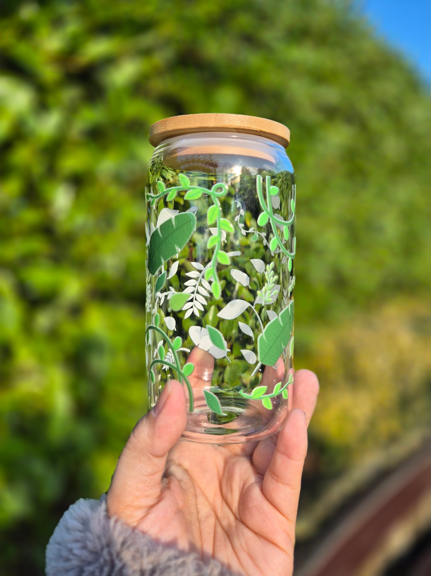 Plants and Leaves Glasscan 470ml